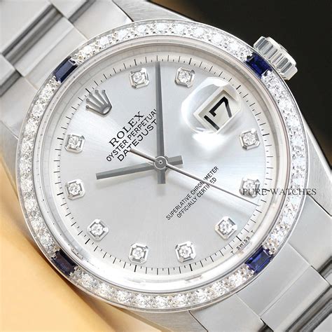 rolex datejust mens custom diamond watch|Rolex Datejust white diamond.